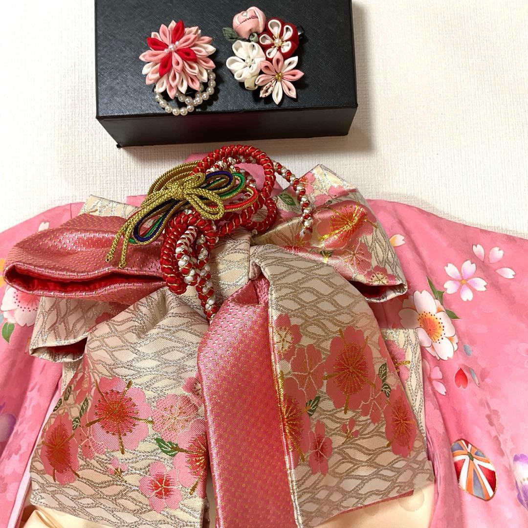 No.28 七五三　3歳　正絹着物セット