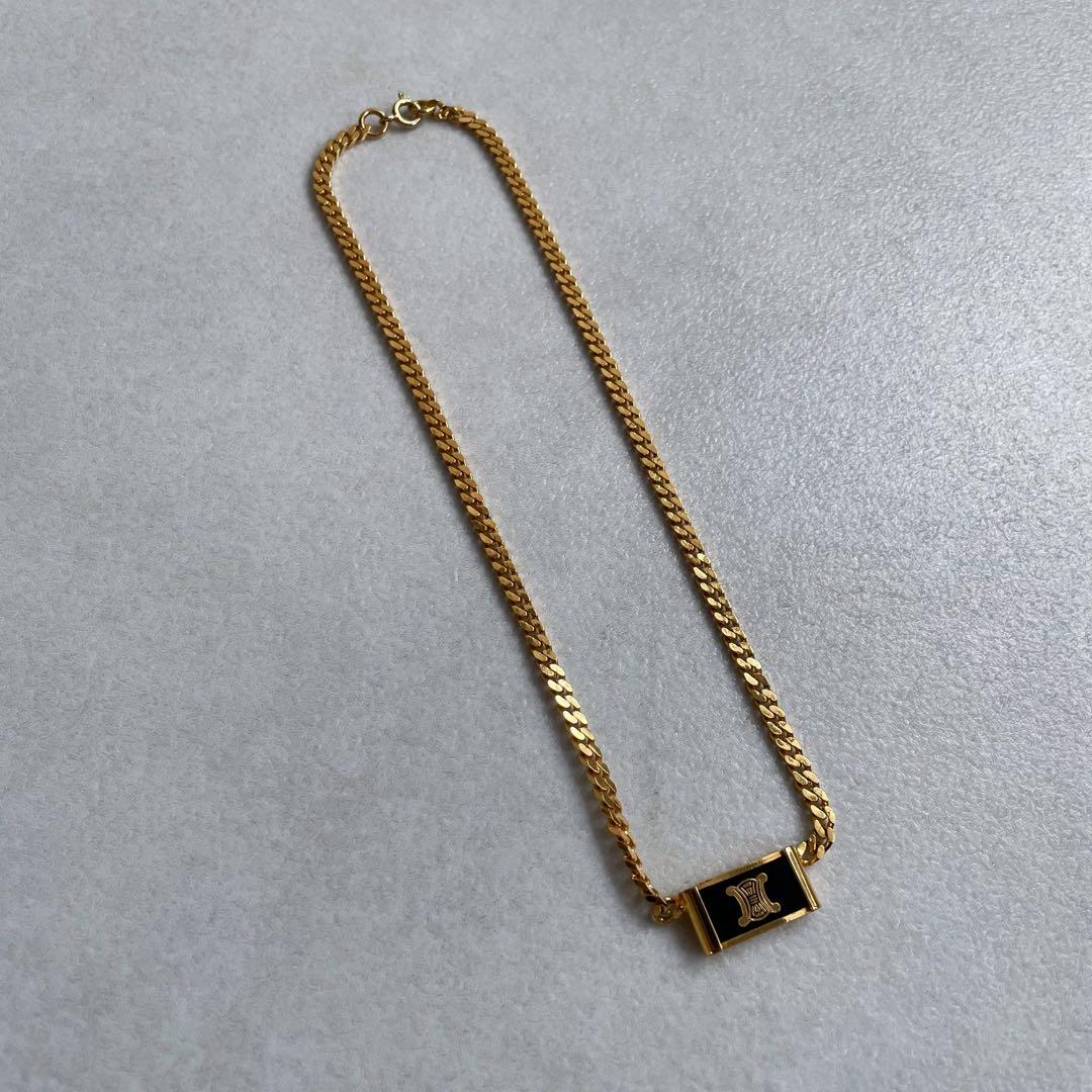 【CELINE】ビンテージ マカダム ゴールド ネックレス