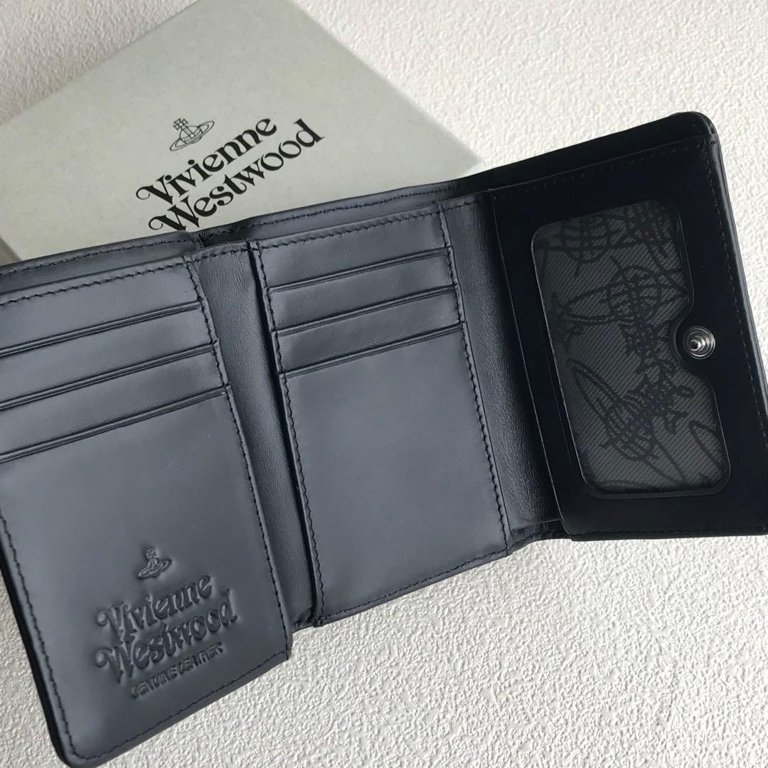 Vivienne Westwood がま口三つ折り財布 ブラック