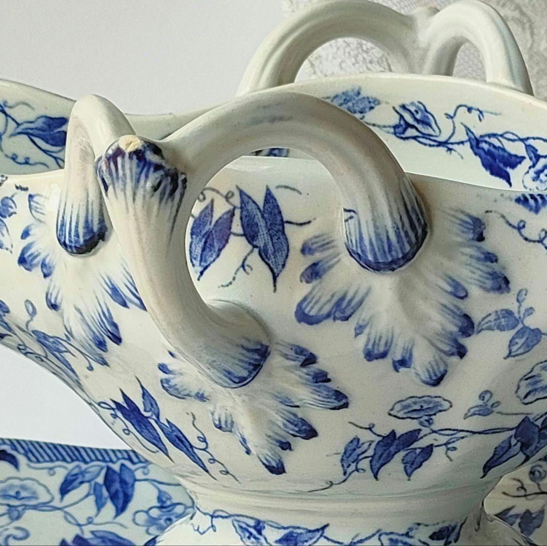 希少　クレイユモントロー　FLORA　ソーシエール　フランスアンティーク