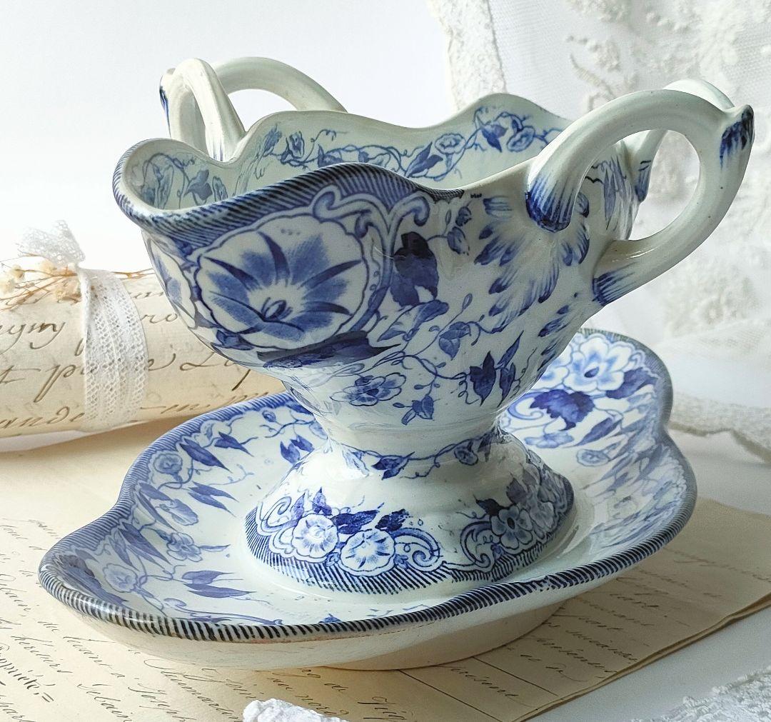 希少　クレイユモントロー　FLORA　ソーシエール　フランスアンティーク