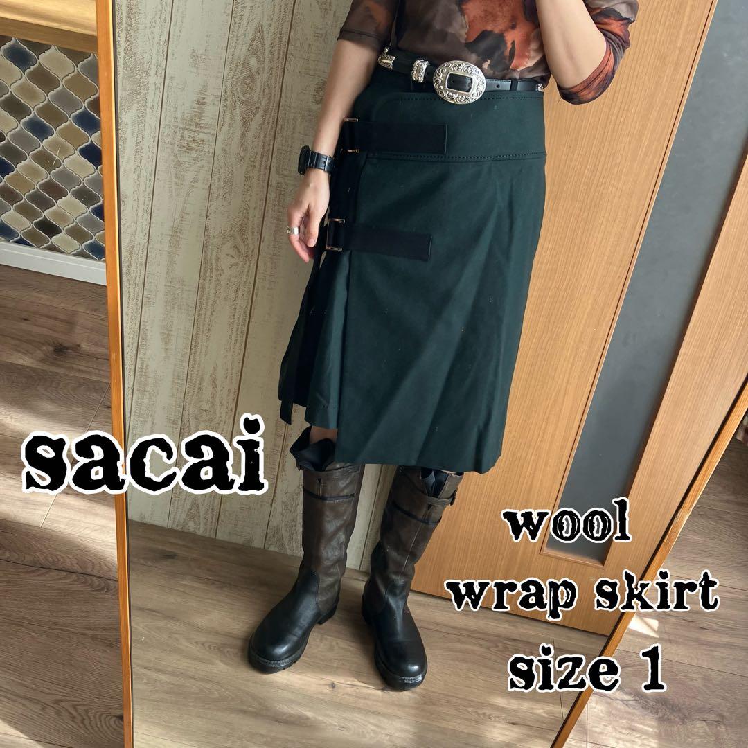 sacai✸ウールラップスカート✸16-02871