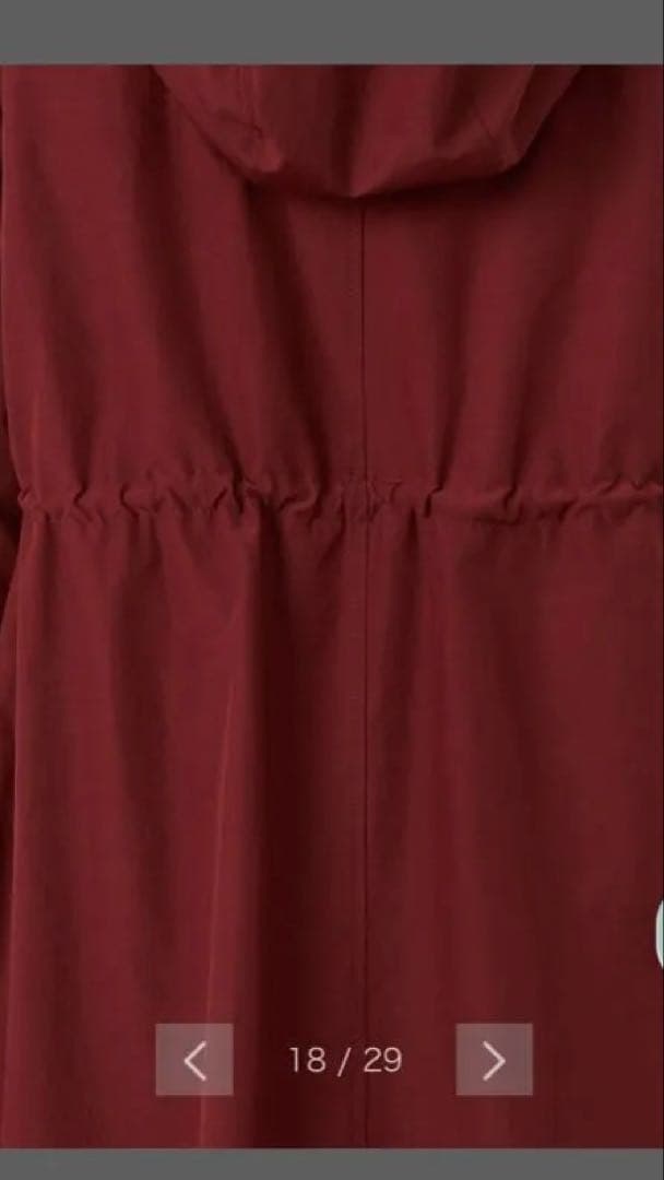 ぐるけん 他の方の購入お断り バーガンディ フード付き ロングコート