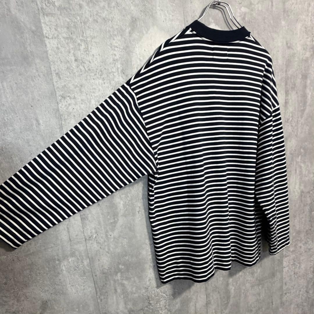 MARKAWAREボーダーカットソー1ロンT 2023SS オーガニックコットン