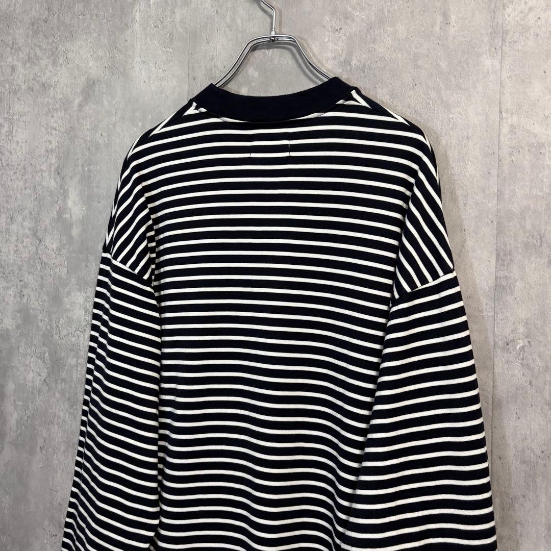 MARKAWAREボーダーカットソー1ロンT 2023SS オーガニックコットン