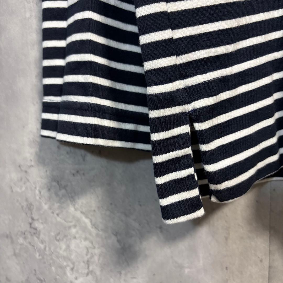 MARKAWAREボーダーカットソー1ロンT 2023SS オーガニックコットン