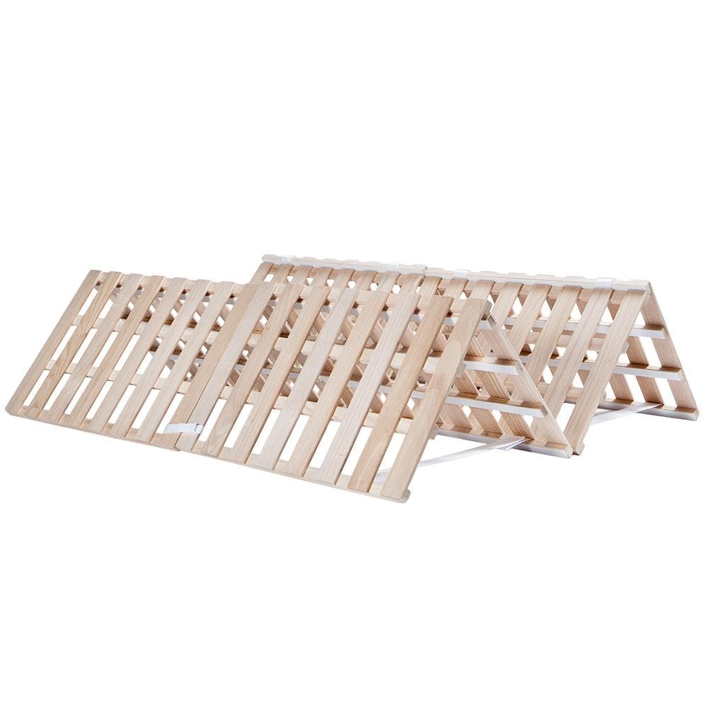 【ゼミダブル】すのこベッド 折りたたみベッド 湿気/カビ対策 耐荷重200kg