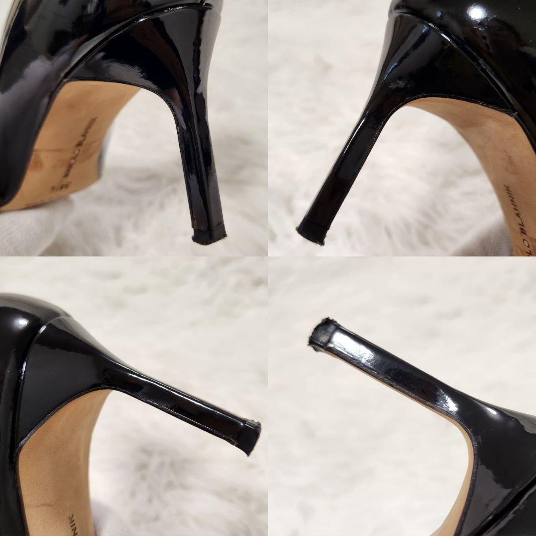 MANOLO BLAHNIK ブラック ハイヒール　エナメル　パンプス