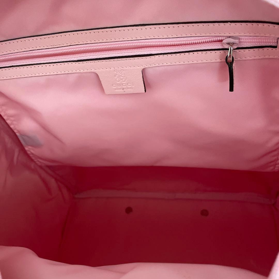 機内持込可GGキャンパスレザーGUCCIチルドレン♡キャリー✖️リュックピンク