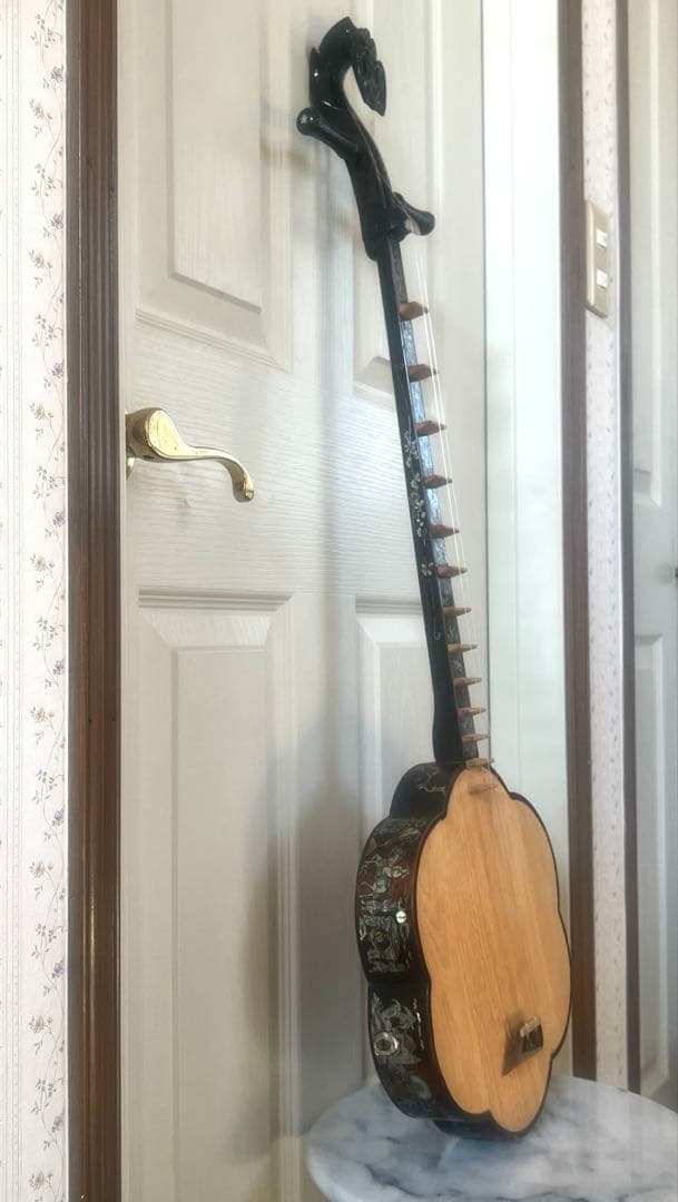 ダン・セン　ベトナム２弦琴　民族楽器 弦楽器　馬頭琴　螺鈿　工芸品　希少