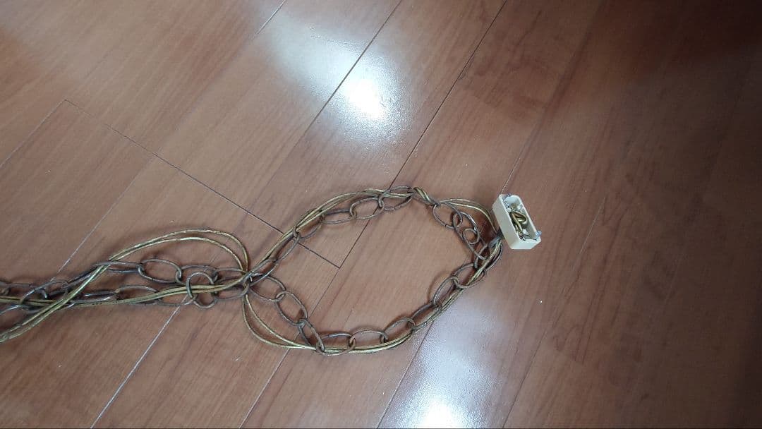 アンティーク。クリアガラス ボール型シャンデリア 2灯