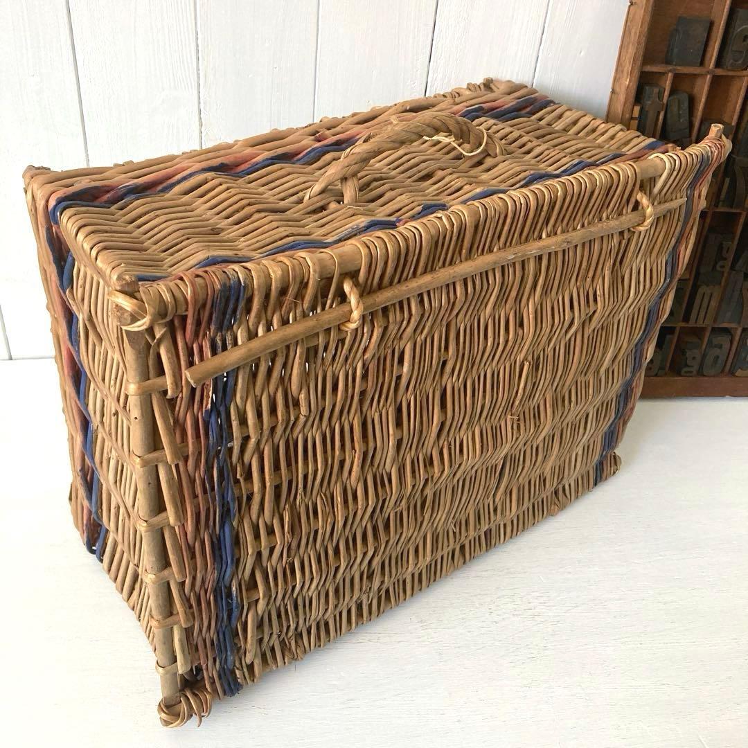 イギリスアンティーク 籐のピクニックバスケット
