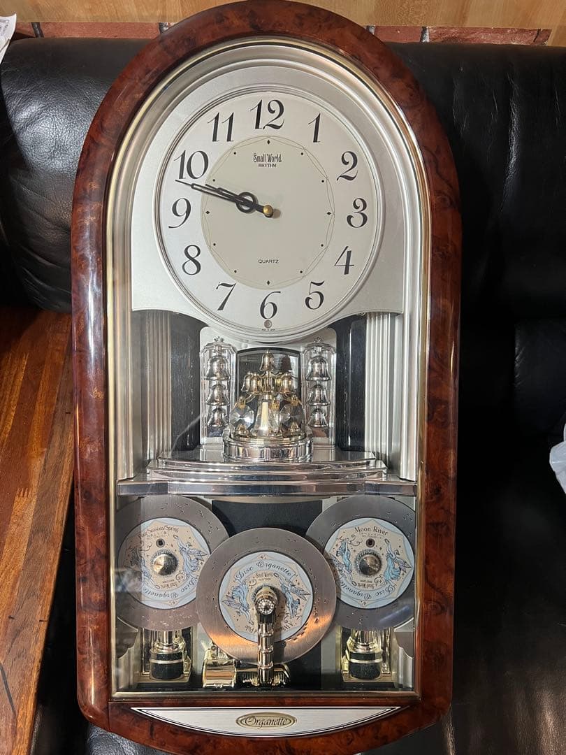 Small World アーチ型クォーツ時計　アンティーク　4MH739