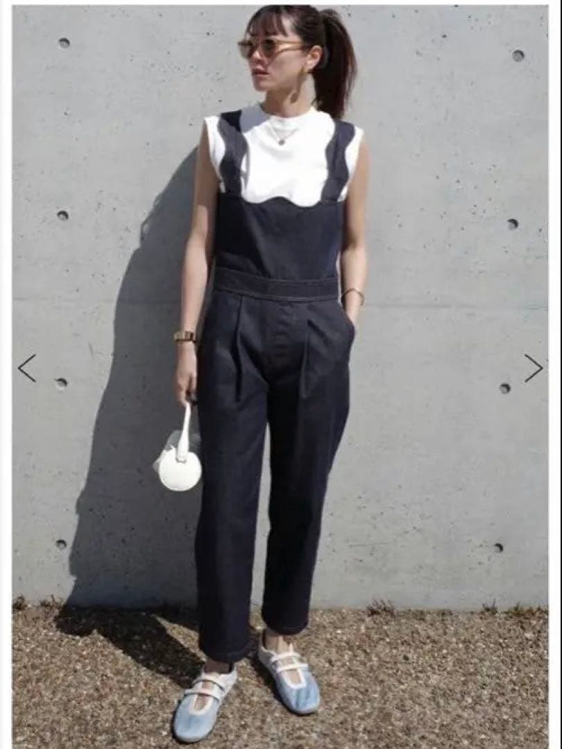 るんるんbow.a サロペット ボウエー インディゴS