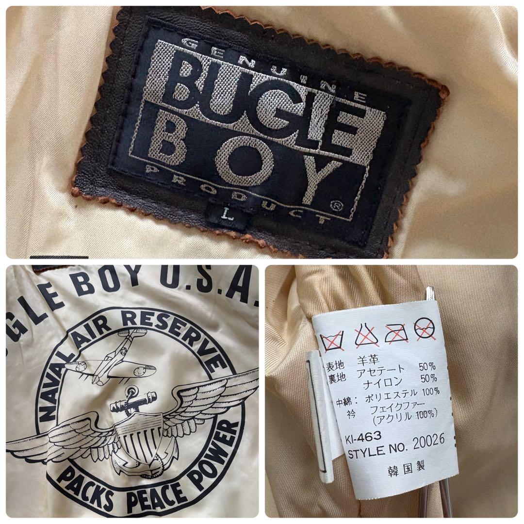【BUGLE BOY】 80s ビューグルボーイ A-2 レザージャケット L