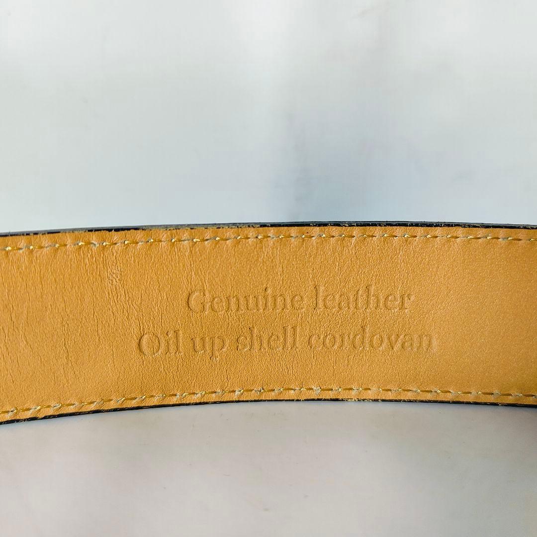 【シェルコードバン】Paul Smith　極艶黒馬革ドレスベルト　日本製　正規品