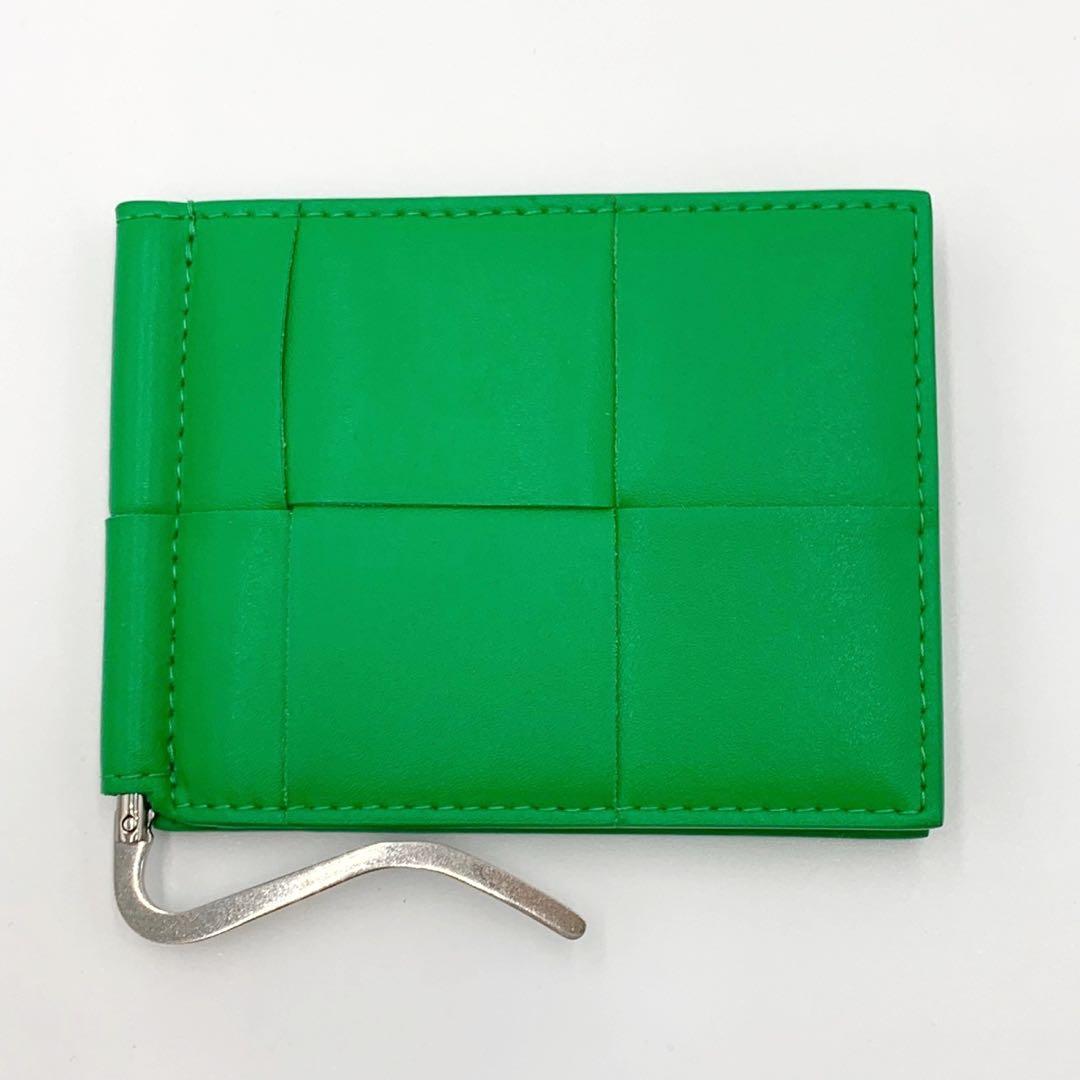 極美品 ボッテガヴェネタ マキシイントレ カセット マネークリップ パラキート