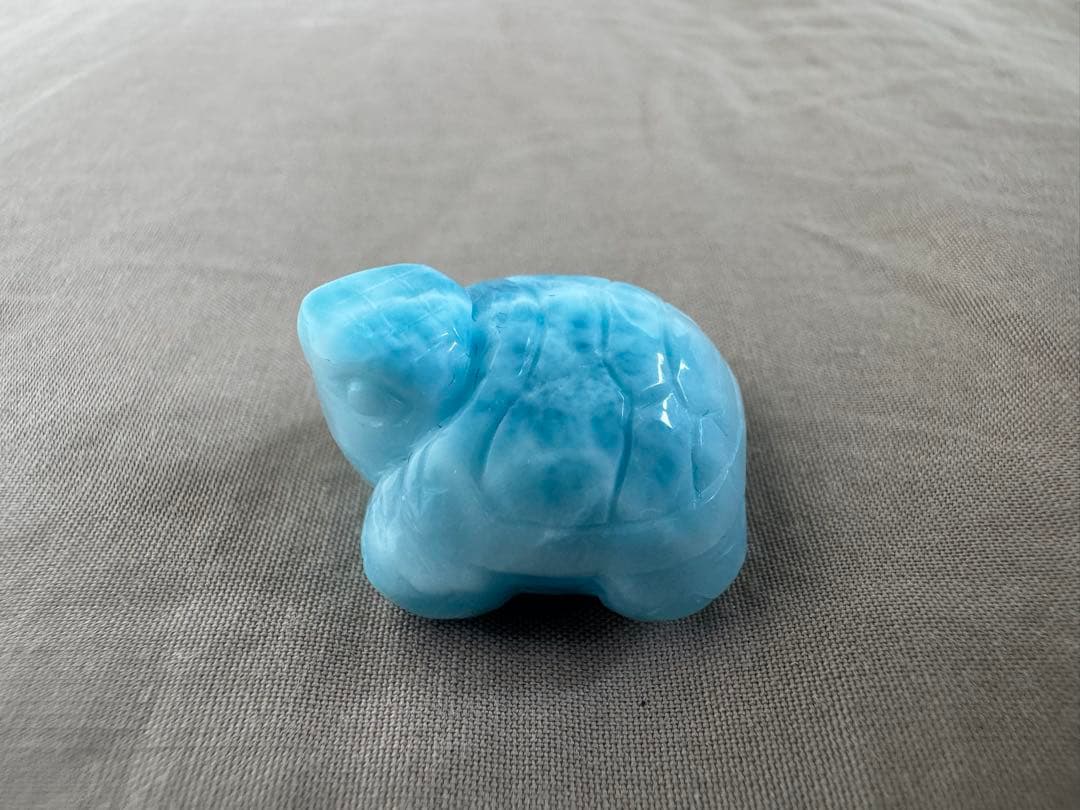 ラリマー　亀　ホヌ　タートル　置物　彫り物　彫物　ヒーリング効果抜群