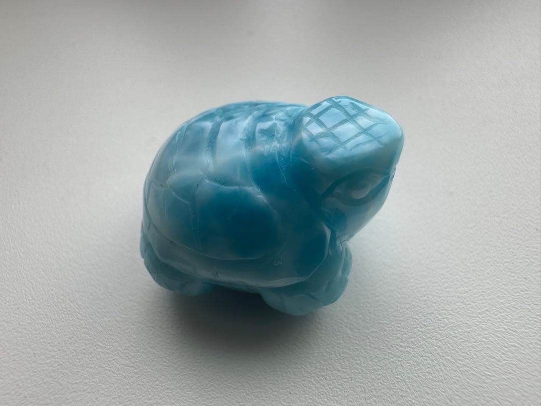 ラリマー　亀　ホヌ　タートル　置物　彫り物　彫物　ヒーリング効果抜群