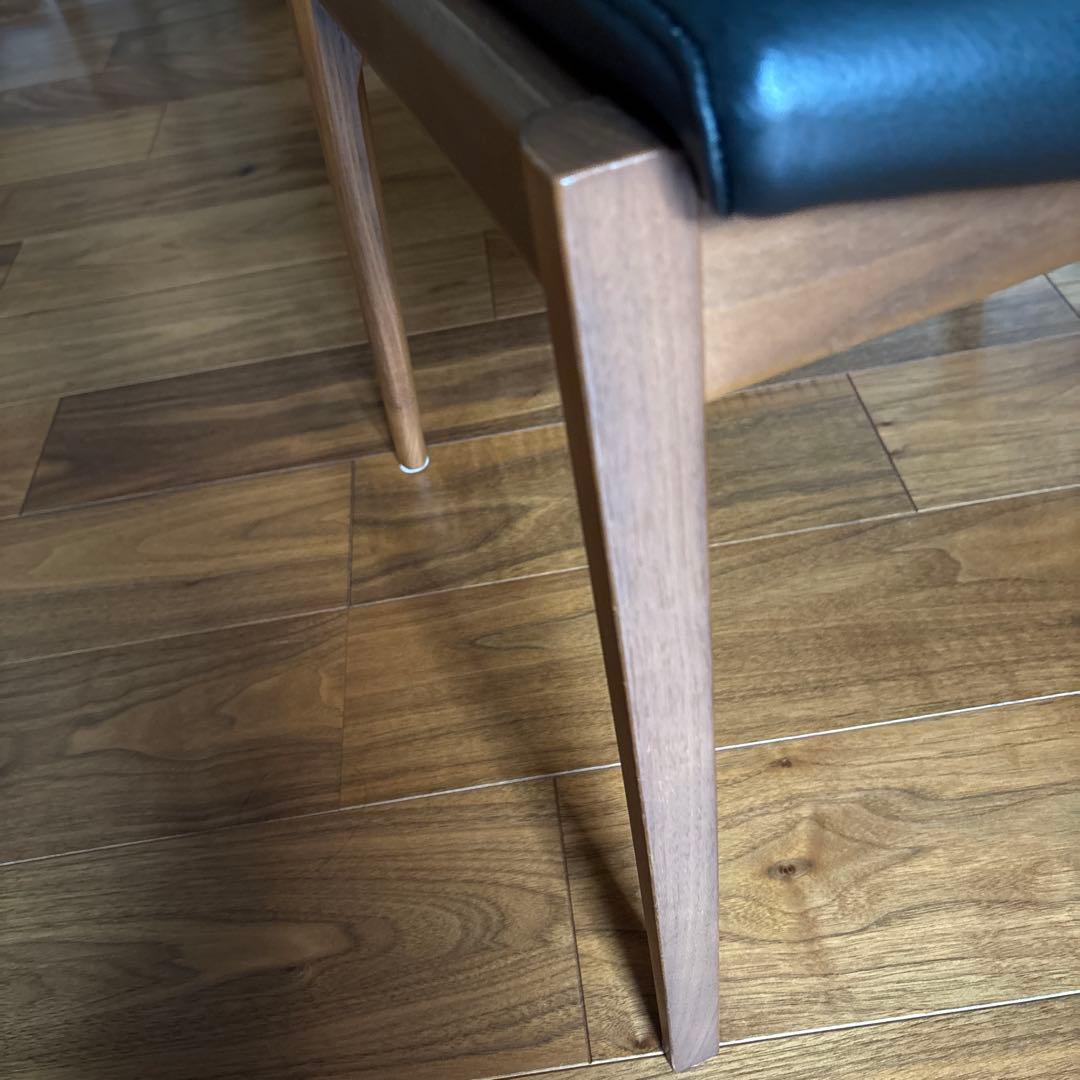 FUJI FURNITURE koti アームレスチェア本革ブラック