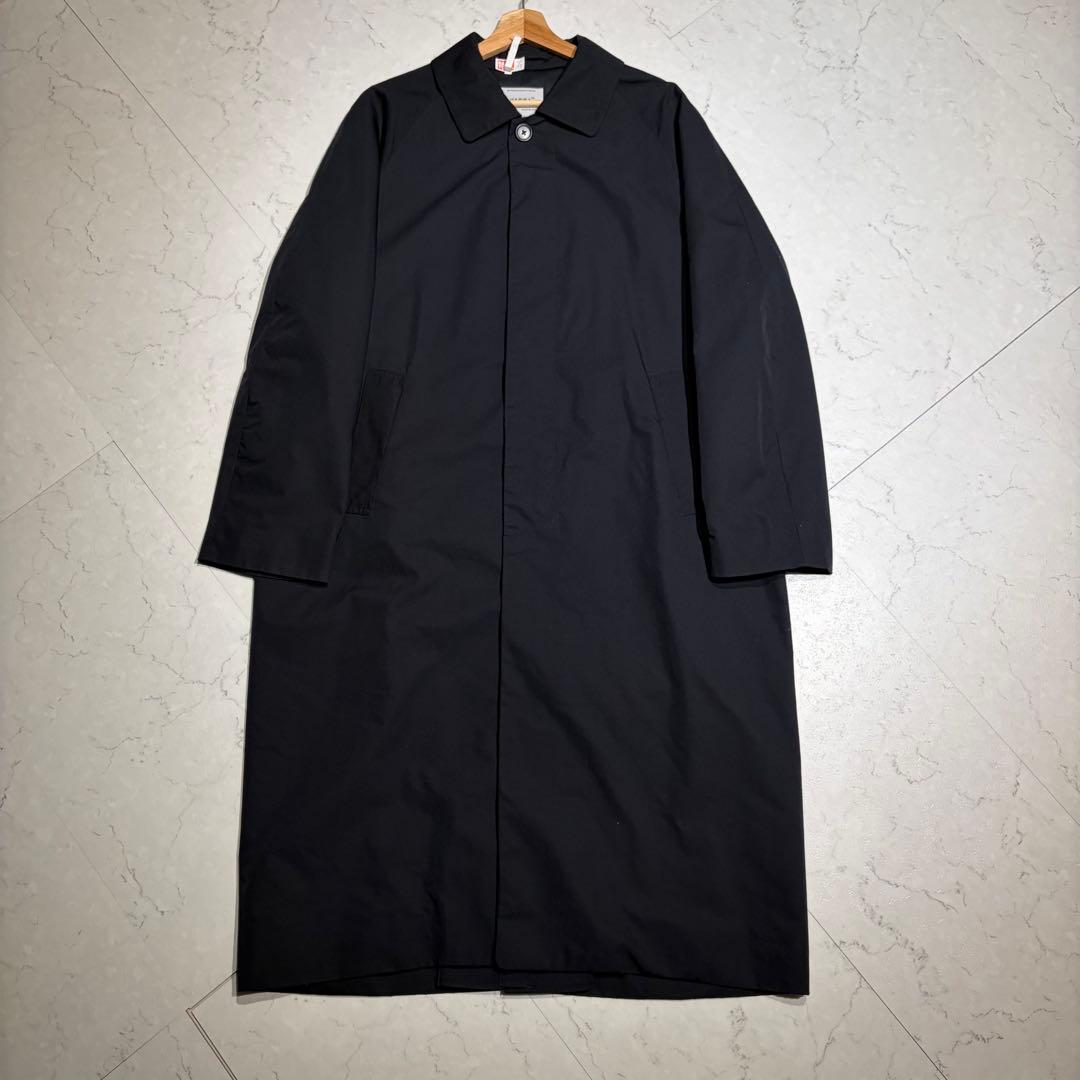 【美品】ヤエカ ステンカラーコートロング ネイビー M