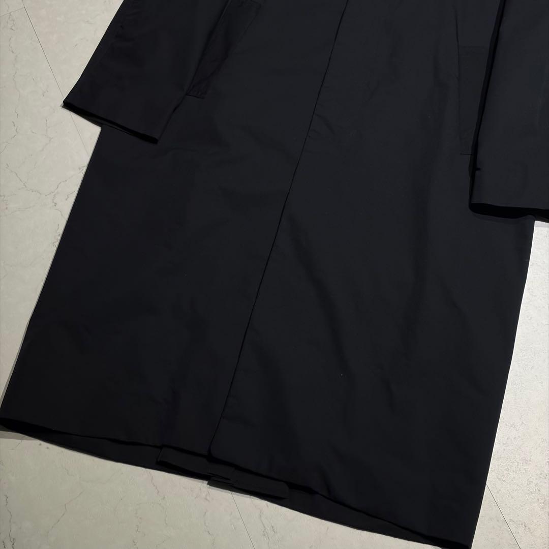 【美品】ヤエカ ステンカラーコートロング ネイビー M