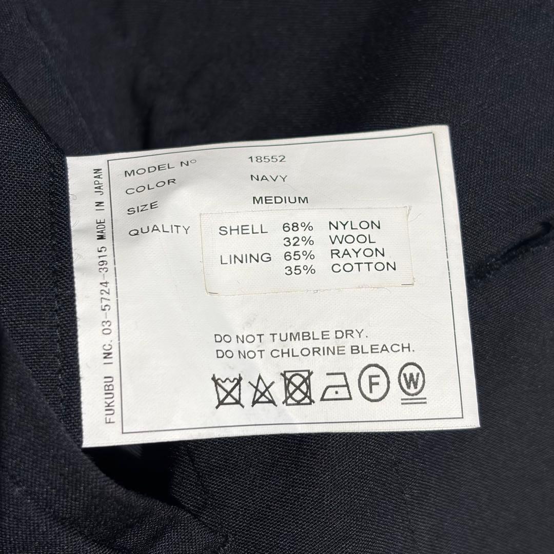 【美品】ヤエカ ステンカラーコートロング ネイビー M