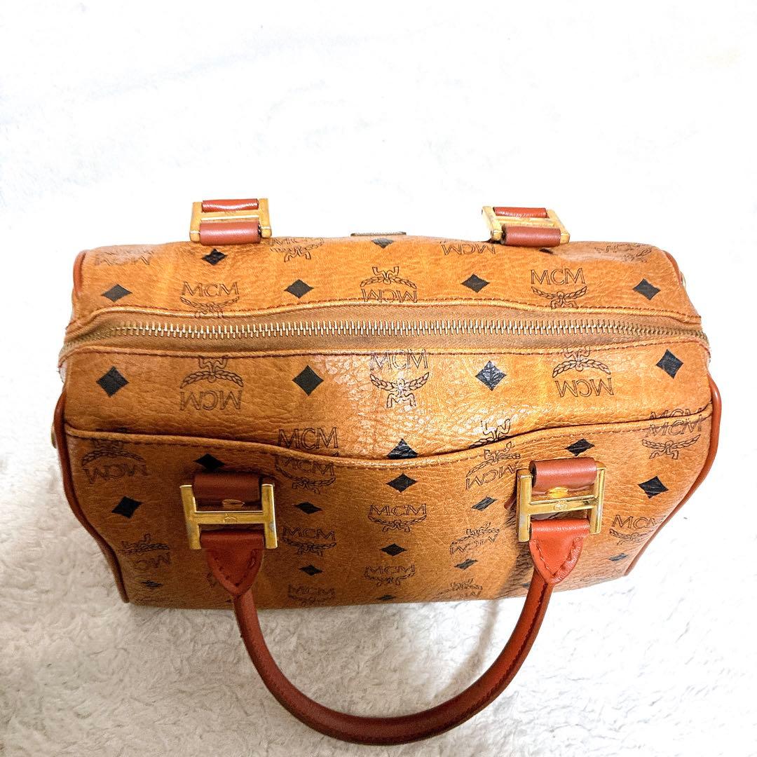 MCM エムシーエム ヴィセトス ミニボストンバッグ レザー 本革 ロゴ