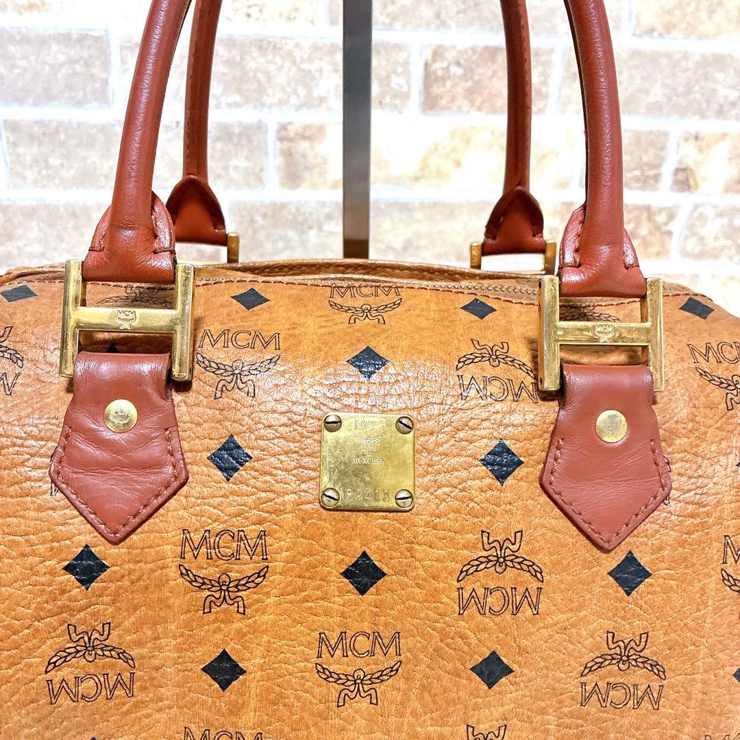 MCM エムシーエム ヴィセトス ミニボストンバッグ レザー 本革 ロゴ