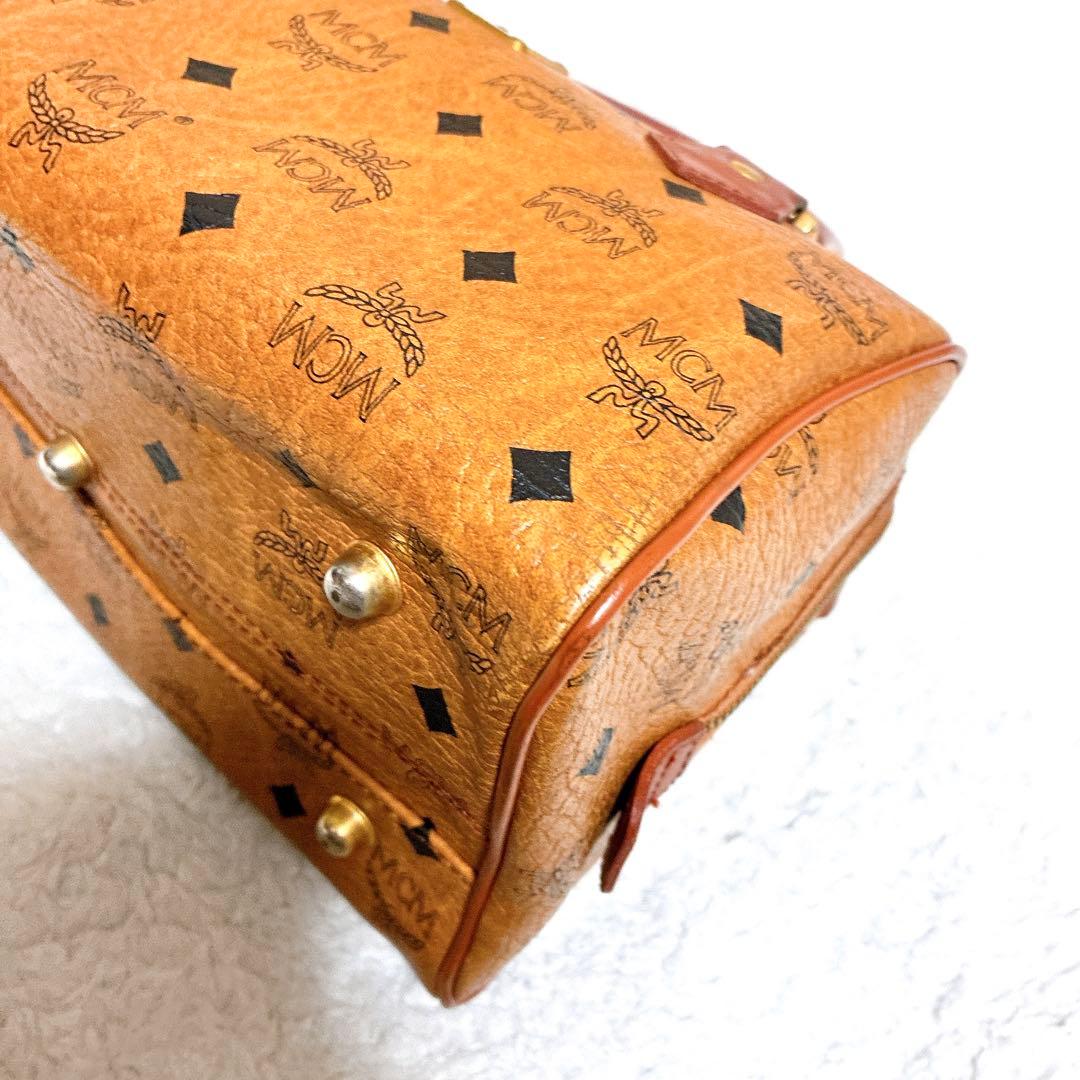 MCM エムシーエム ヴィセトス ミニボストンバッグ レザー 本革 ロゴ