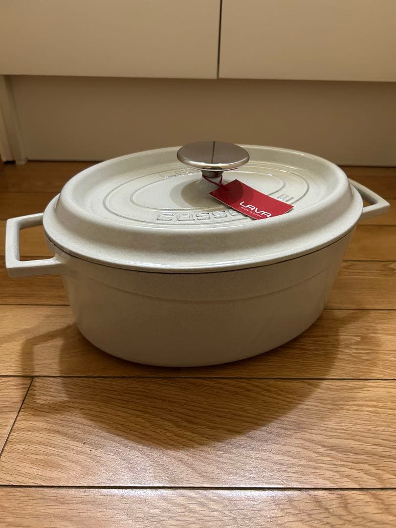 新品！LAVA オーバルキャセロール 27cm Majolica White