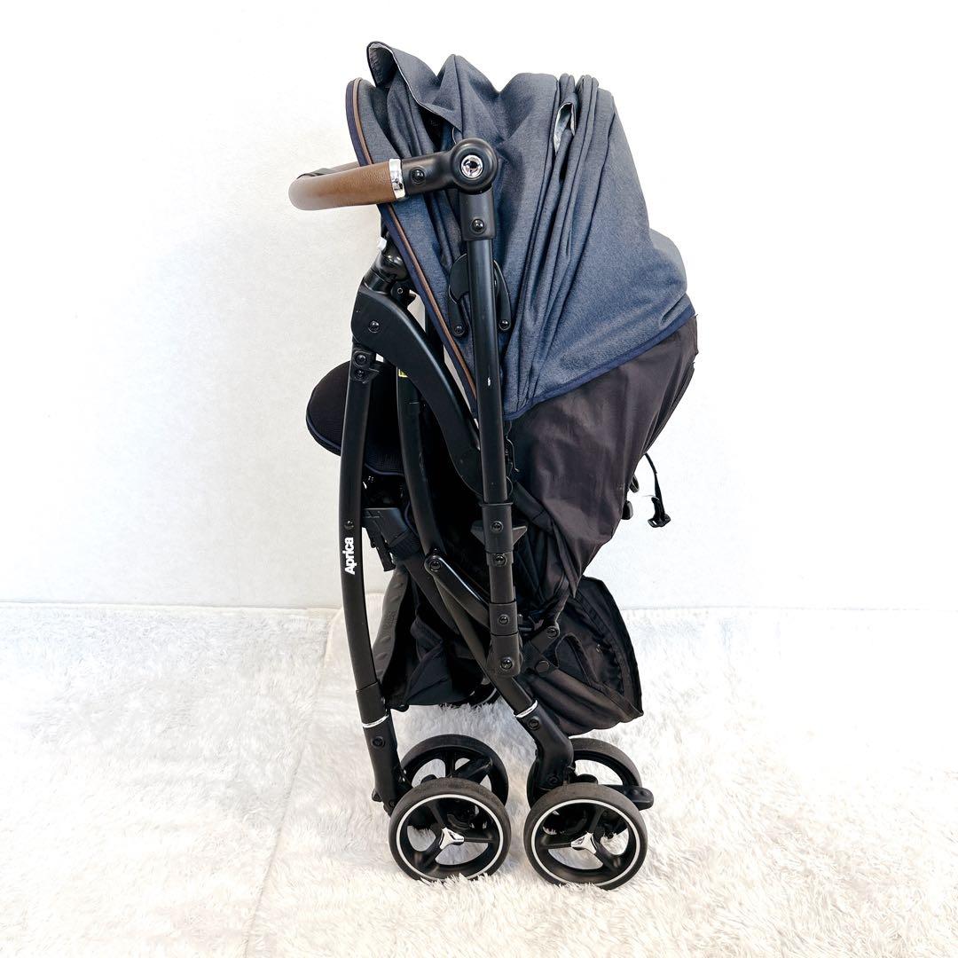 【美品】Aprica ラクーナビッテ ベビーカー 2022モデル レザー