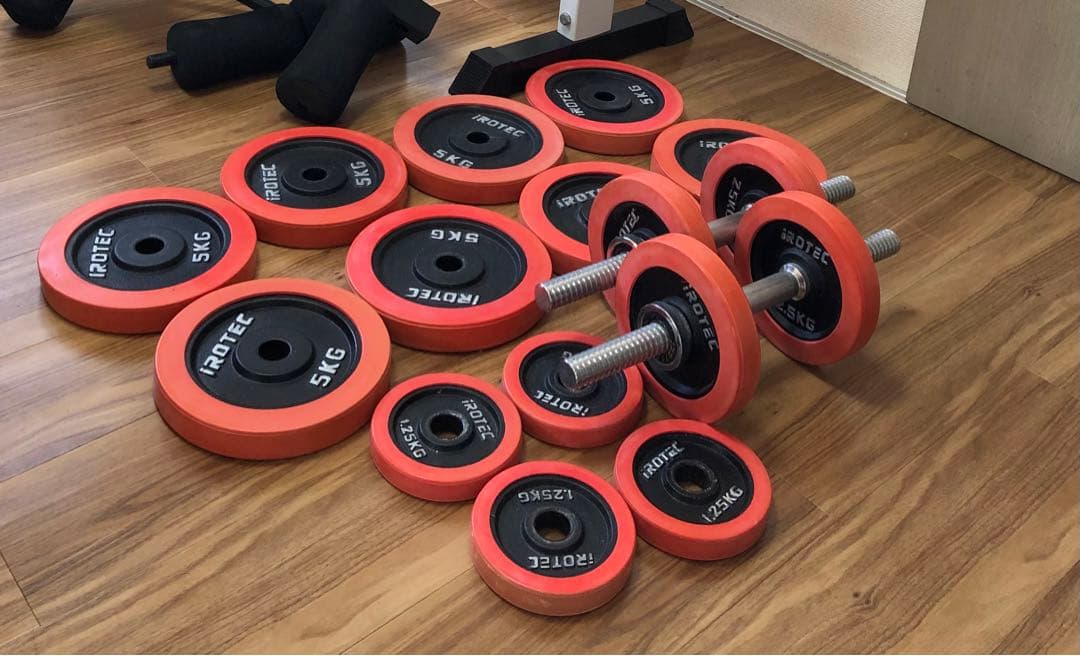 アイロテック　ダンベルセット・シャフトセット30kg×2 60kg IROTEC