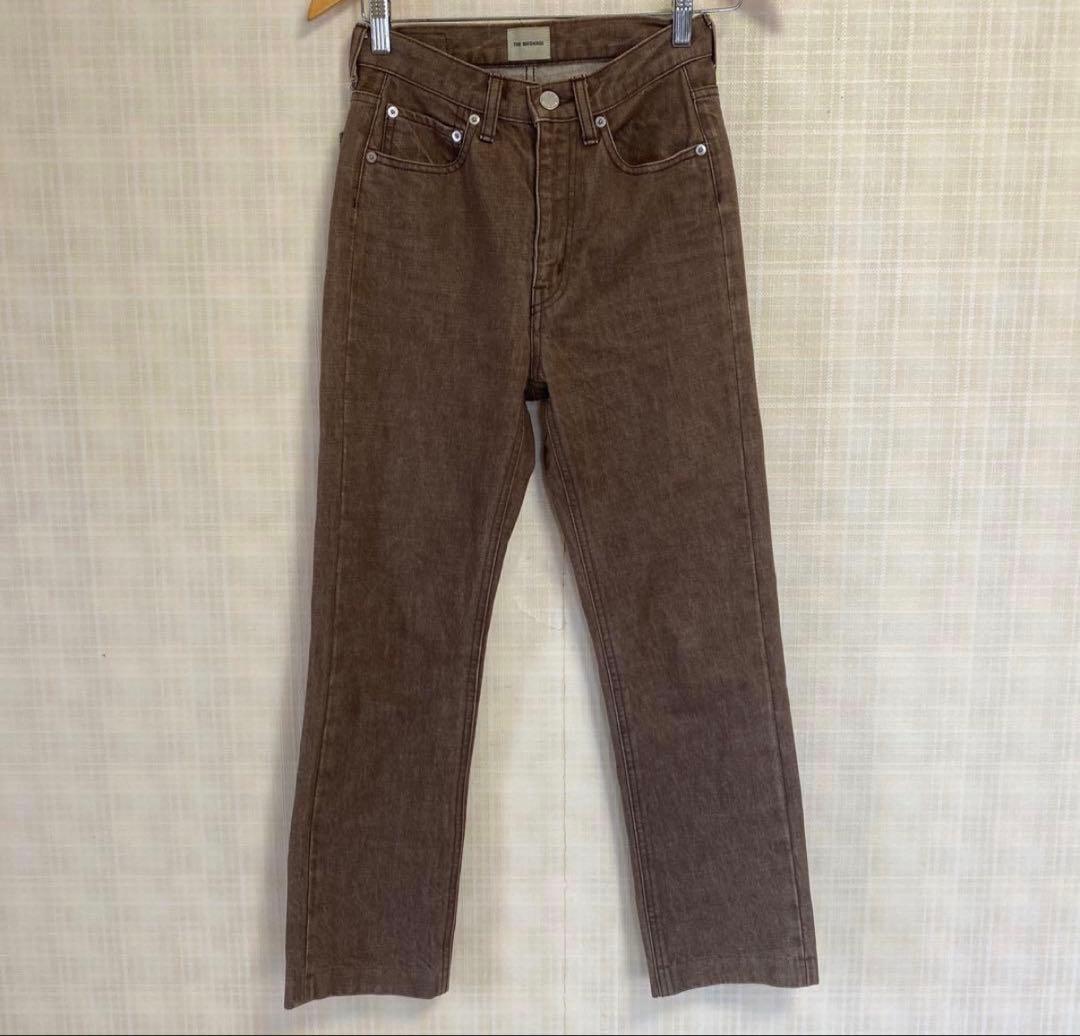 THE SHISHIKUI ブラウン ストレートデニム
