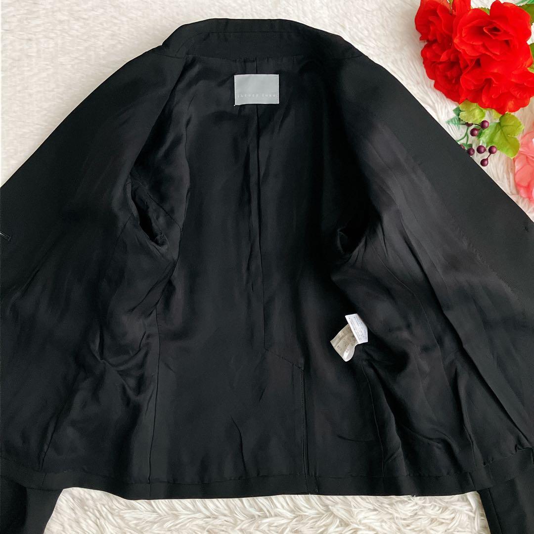 セオリーリュクス★ウール ストレッチ パンツスーツ 1B フレアパンツ ブラック