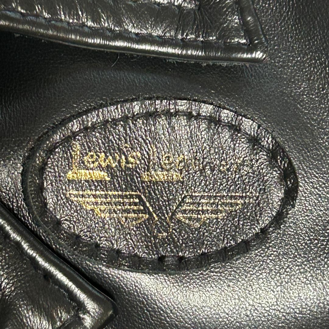 極美品　ルイスレザー　402　ライトニング　タイト　馬革　内ポケット付　黒　40