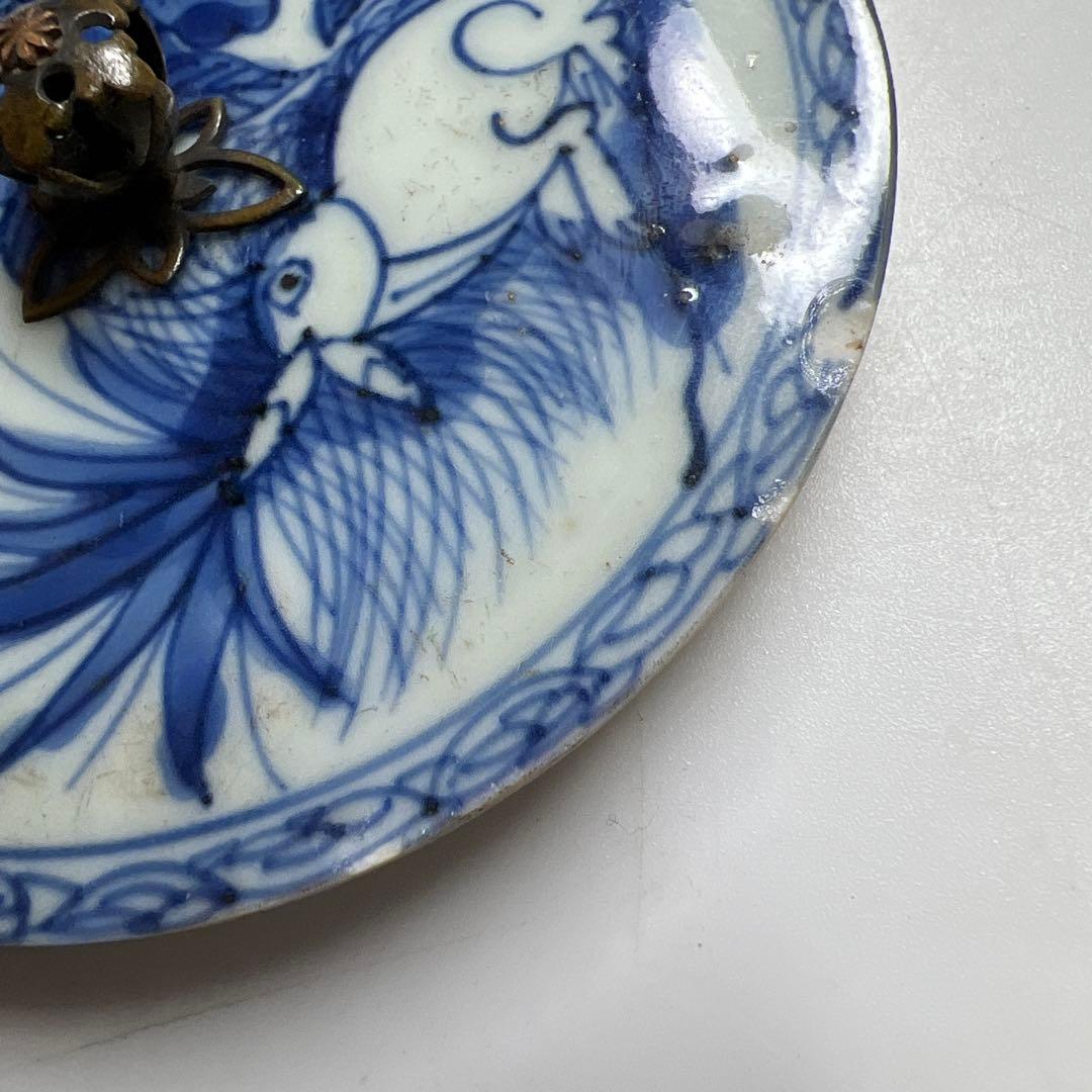 中国明時代　ウサギの図蓋　直径8.7㎝　東Y8-0203☆2F