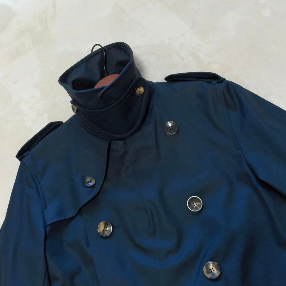 美品　英国製　GRENFEL　トレンチコート　34サイズ　ネイビー