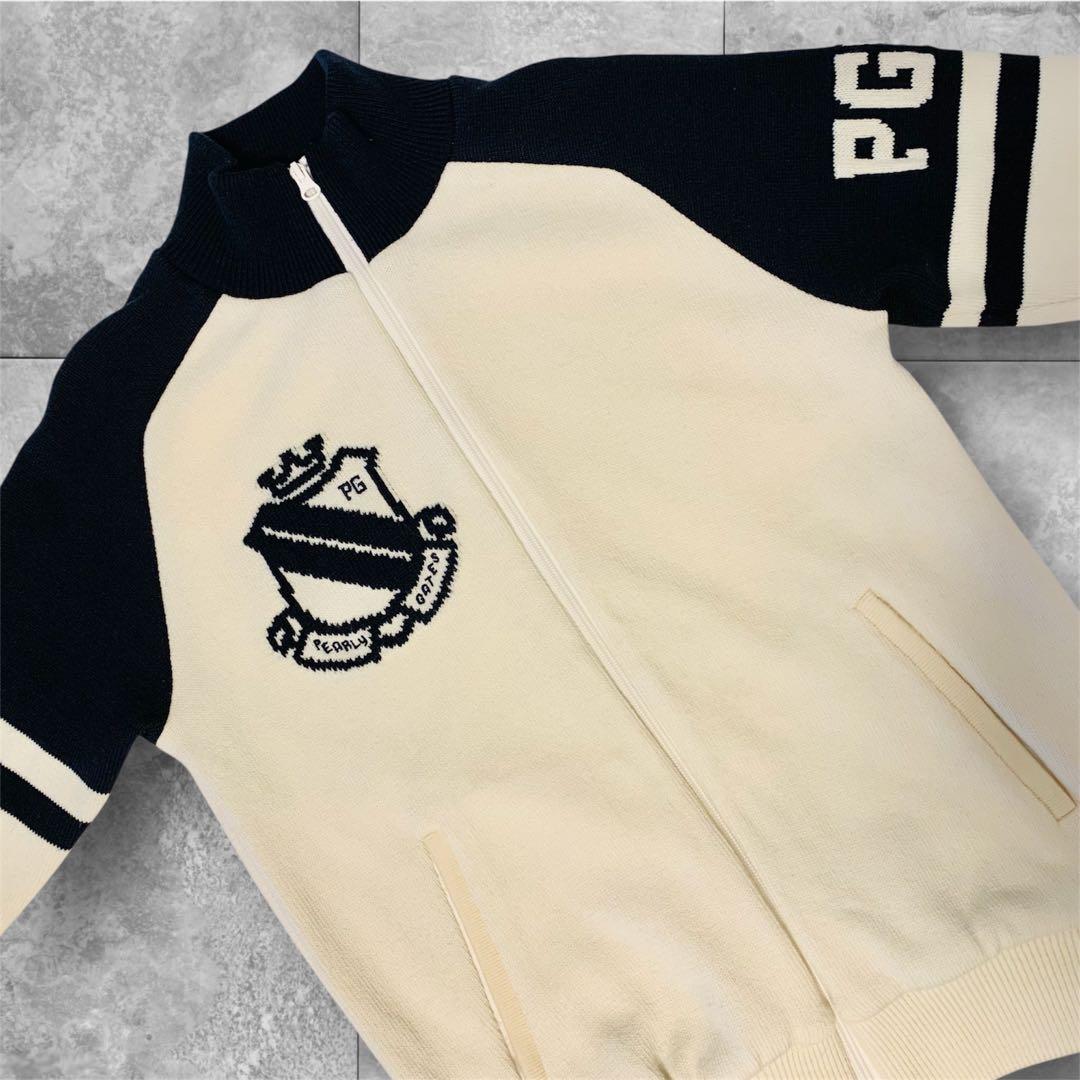 パーリーゲイツ ニットブルゾン 裏地付き ウール混 メンズ 4/M