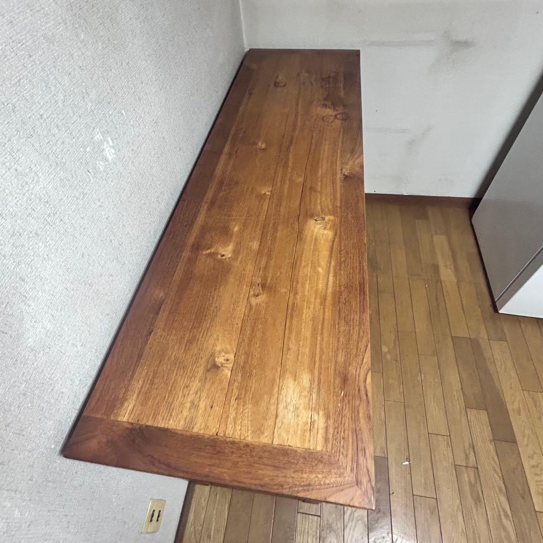 無垢材 サイドボード キャビネット 幅150cm アンティーク調　高級家具