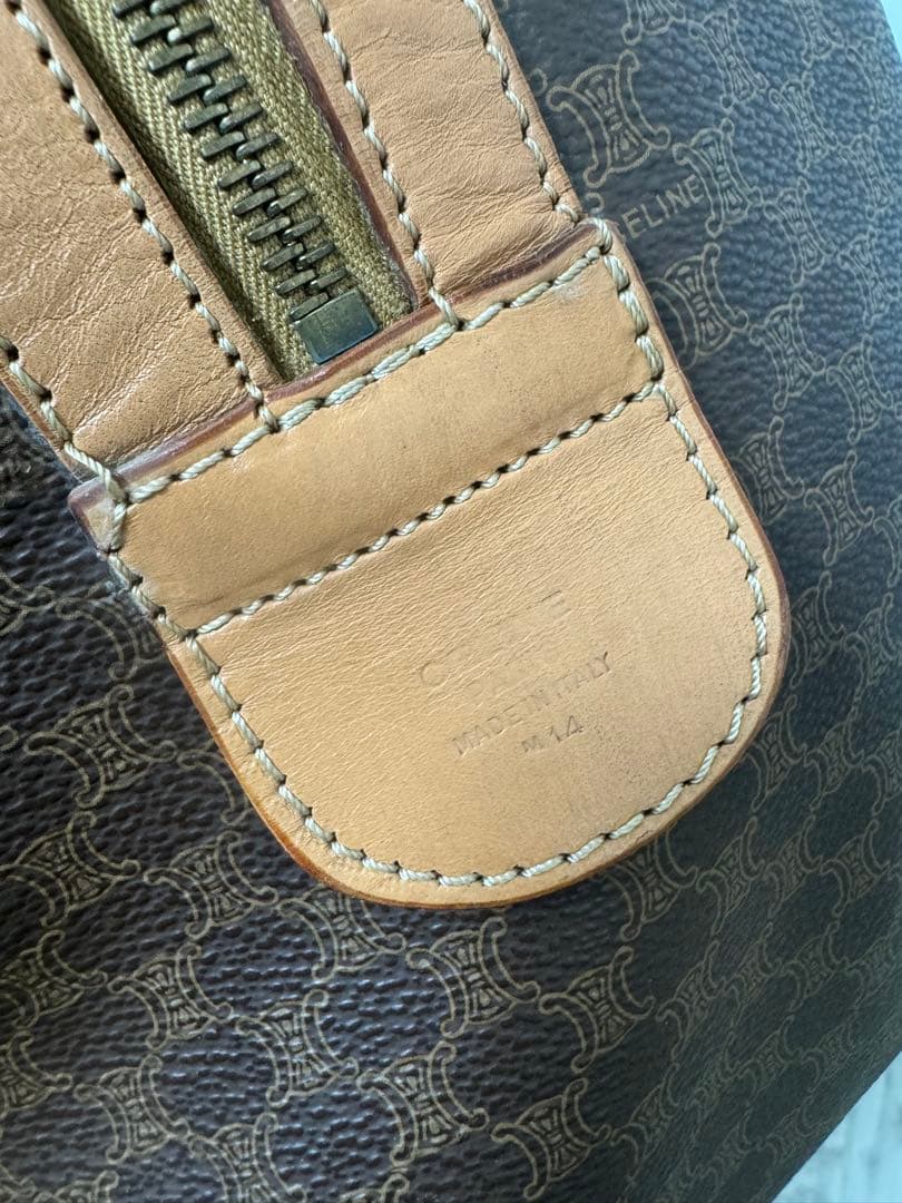 CELINE セリーヌ オールド マカダム柄 ボストンバッグ M14 南京錠付き