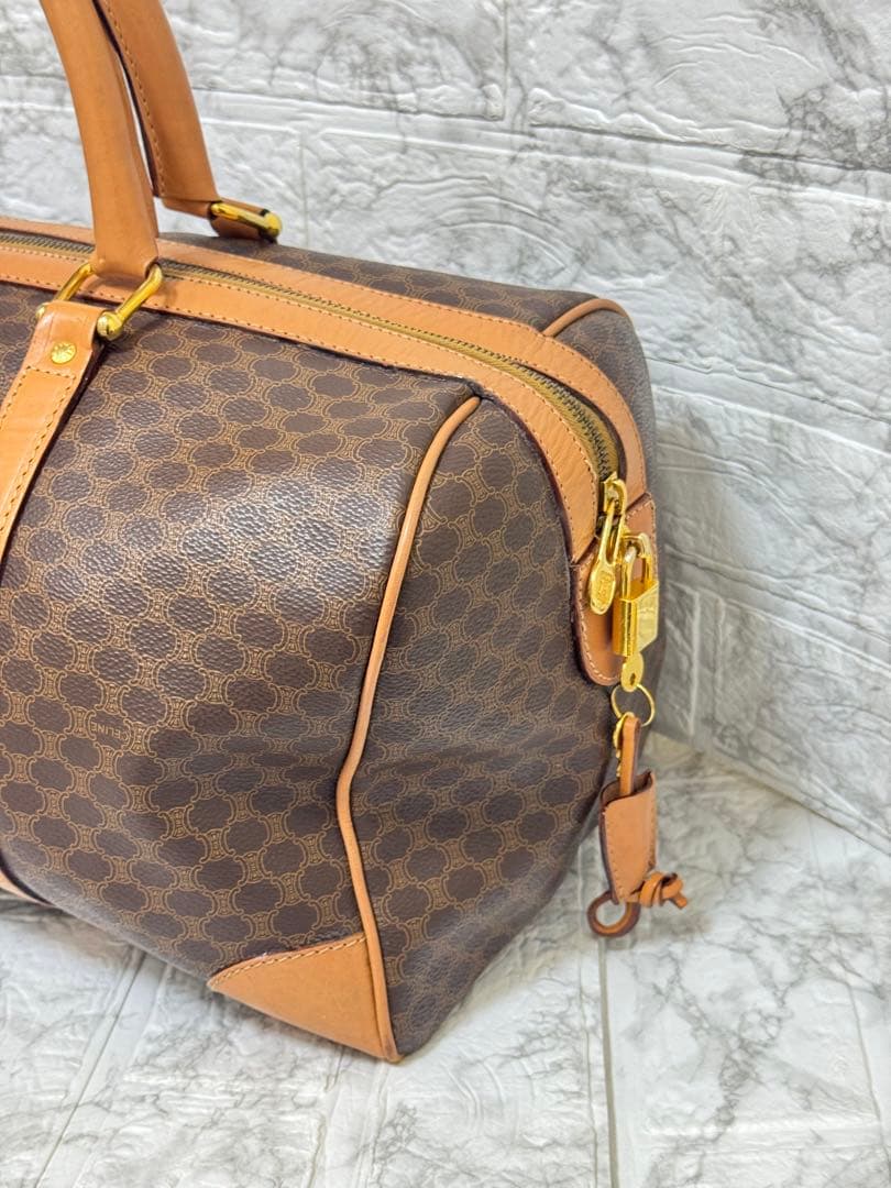 CELINE セリーヌ オールド マカダム柄 ボストンバッグ M14 南京錠付き