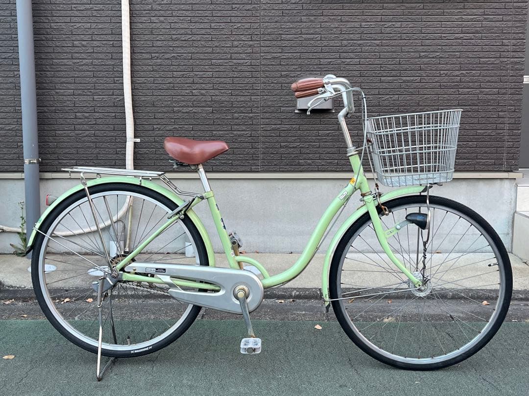 ピ*タ様 中古美品ブリヂストンLEDオートライト自転車26インチライトグリーン※