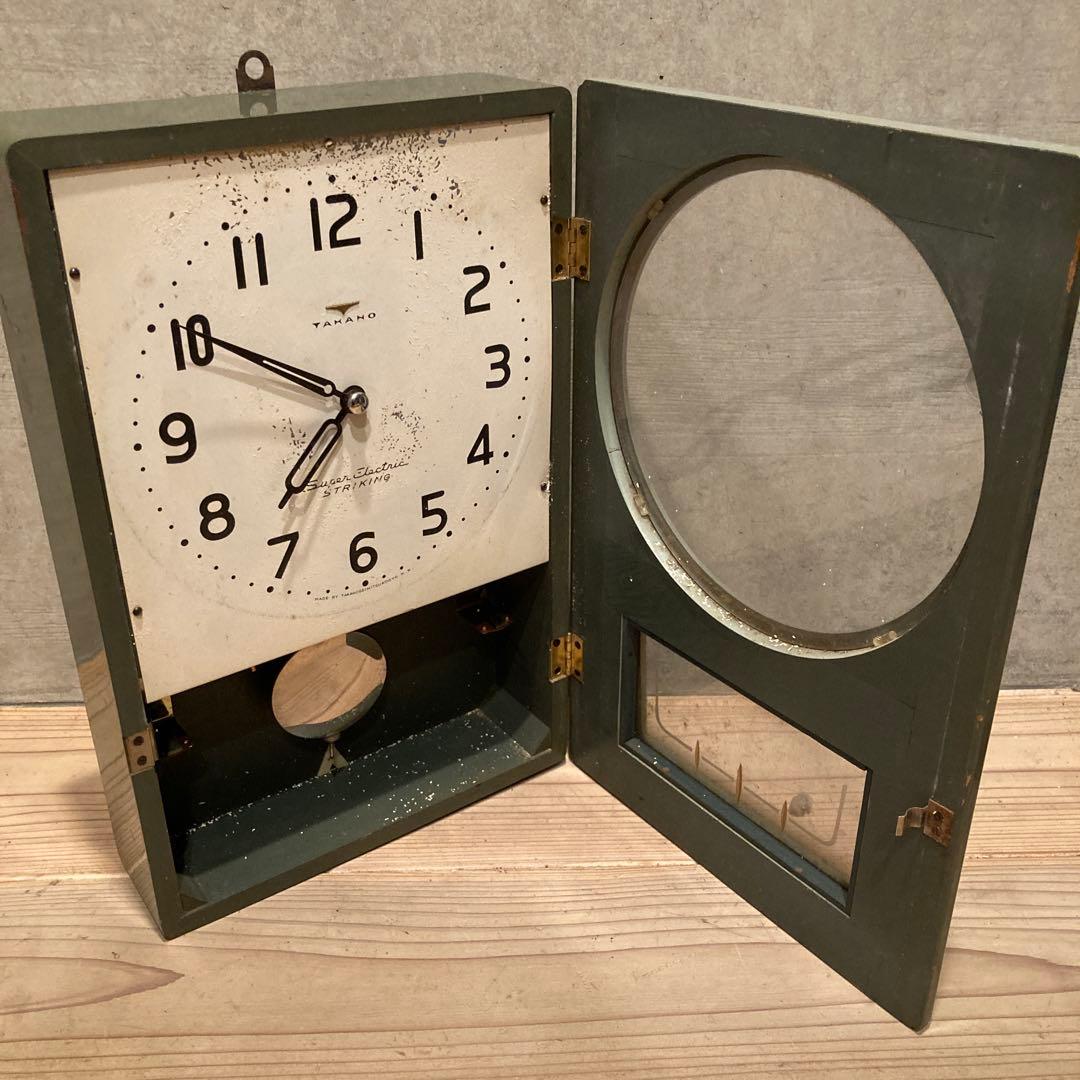 和製アンティーク　タカノ　電池式 掛時計　ボンボン時計　昭和レトロ　ジャンク