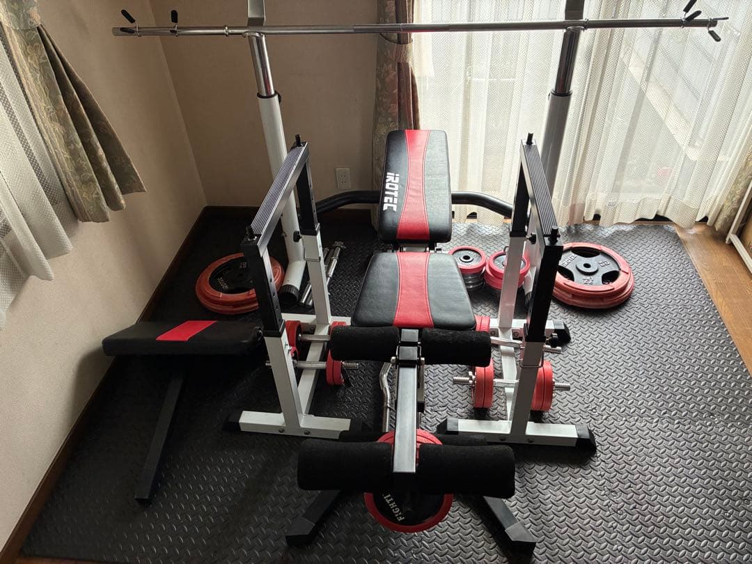 IROTEC アイロテック他プレート130kg ホームジムセット　引き取りのみ