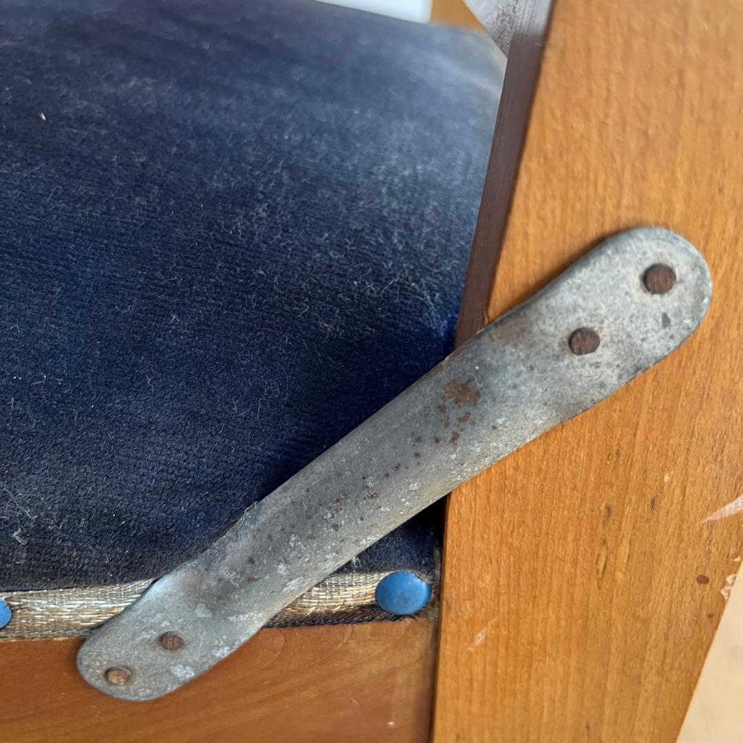 アンティーク 椅子 チェア モケット生地 z837