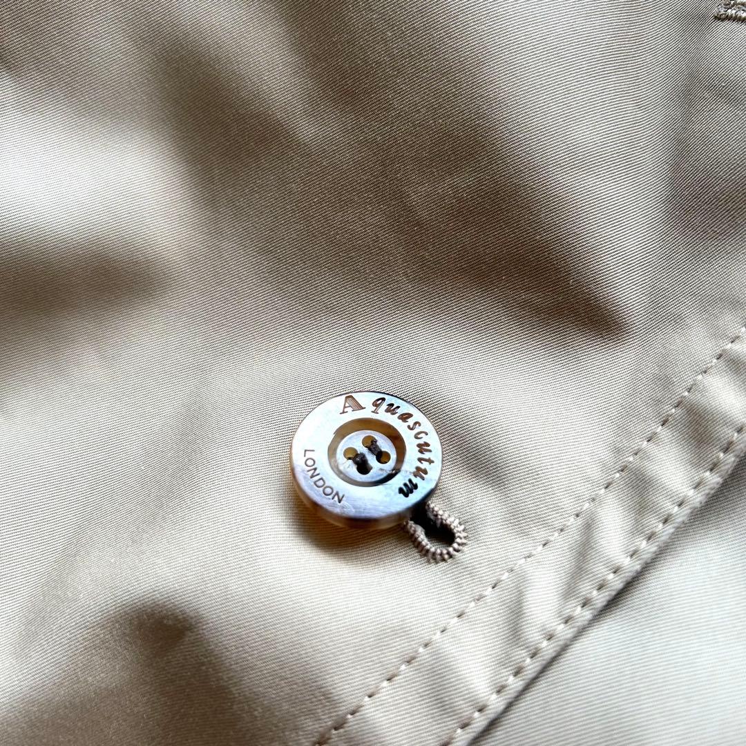 【極美品】アクアスキュータム トレンチコート モスグリーン ライナー付 ベージュ