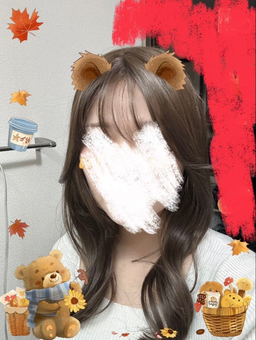 ピンクエイジ手植えフルウィッグシースルーバング ルーズCカールパーマ