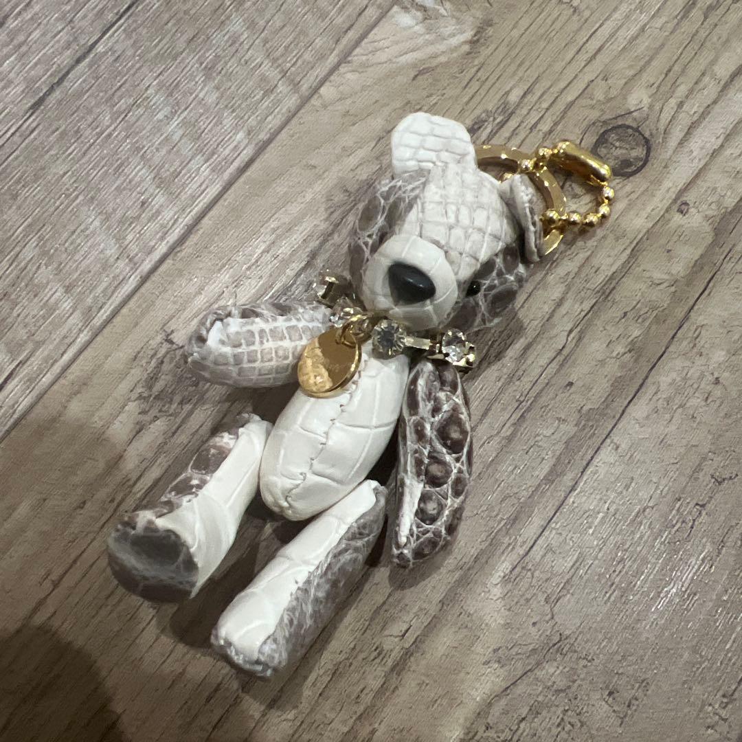 レザージュエルズ アリゲーター ベア チャームキーホルダー