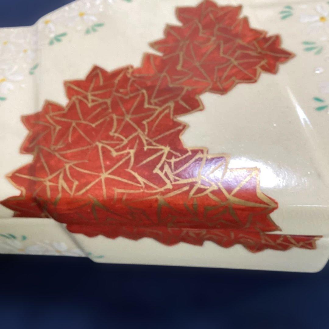 京焼雲錦菱形蓋物　　1客　新品未使用　平安松斎作